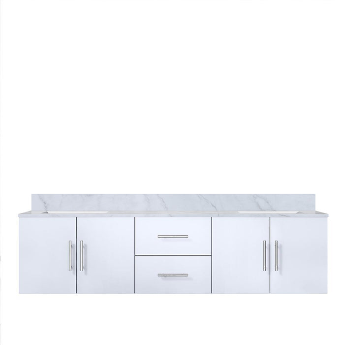 Lexora Home Geneva Bath Vanity with Carrara Marble Countertop