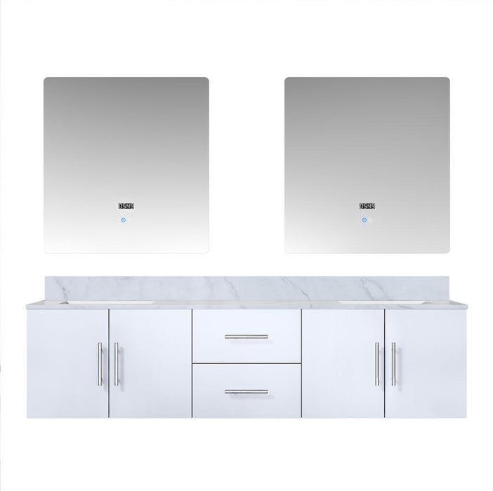 Lexora Home Geneva Bath Vanity with Carrara Marble Countertop