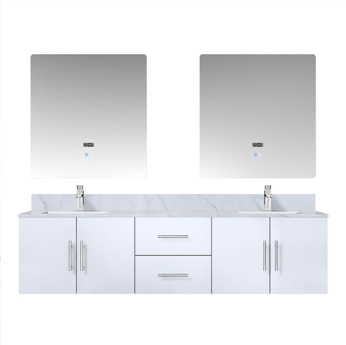 Lexora Home Geneva Bath Vanity with Carrara Marble Countertop