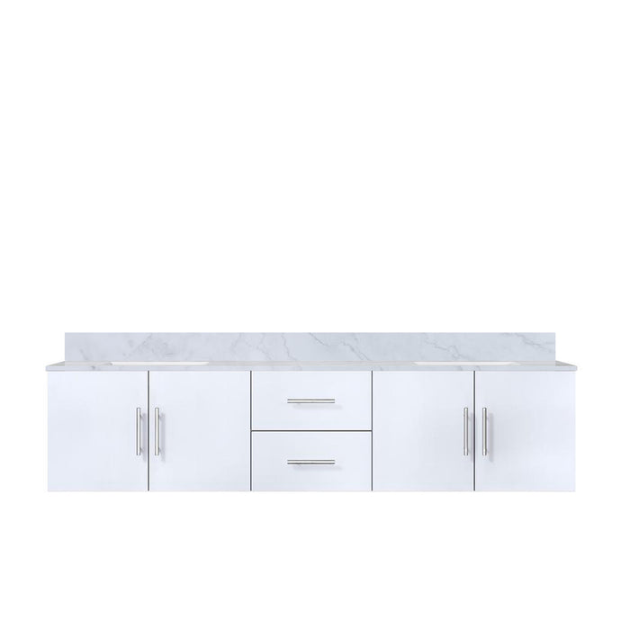 Lexora Home Geneva Bath Vanity with Carrara Marble Countertop