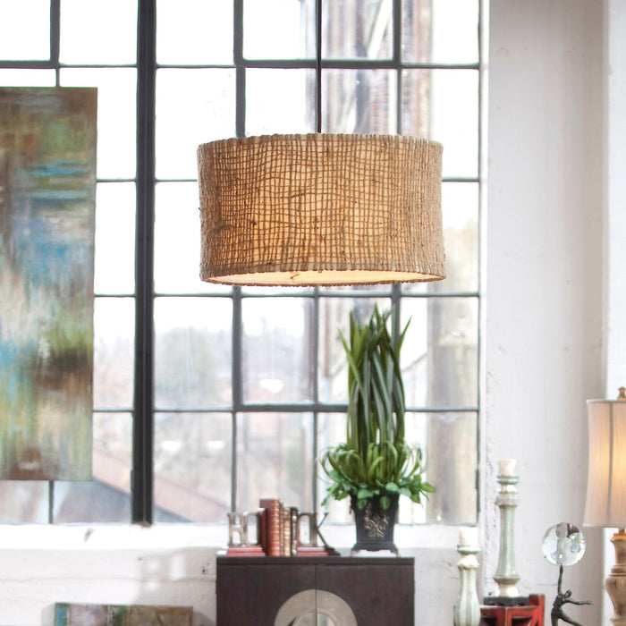 Uttermost Burleson 3 Light Drum Pendant 21935