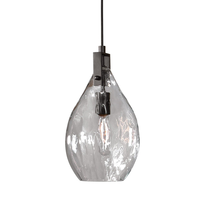 Uttermost Campester 1 Light Watered Glass Mini Pendant 22049