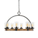 Uttermost Atwood 8 Light Wagon Wheel Pendant 22133