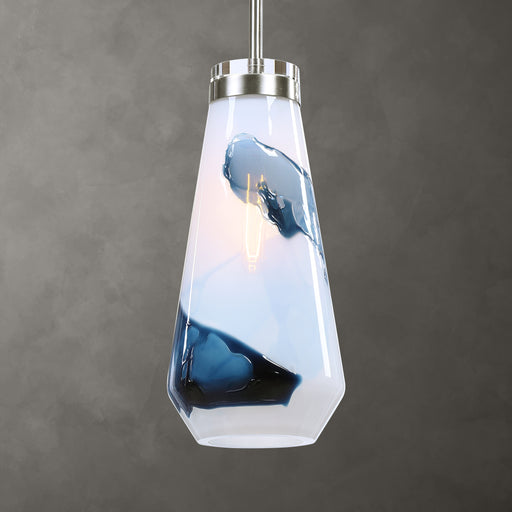 Uttermost Windswept Blue & White 1 Light Mini Pendant 22197