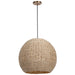 Uttermost Seagrass 1 Light Dome Pendant 21536