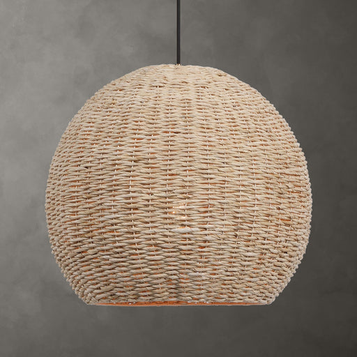 Uttermost Seagrass 1 Light Dome Pendant 21536
