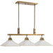 Uttermost Brookdale Industrial 3 Light Linear Chandelier 21346