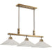 Uttermost Brookdale Industrial 3 Light Linear Chandelier 21346