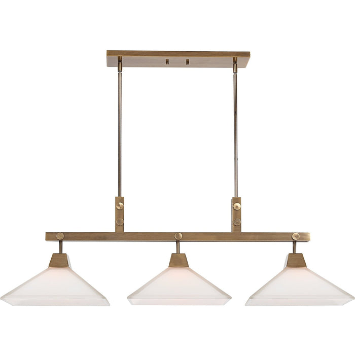 Uttermost Brookdale Industrial 3 Light Linear Chandelier 21346