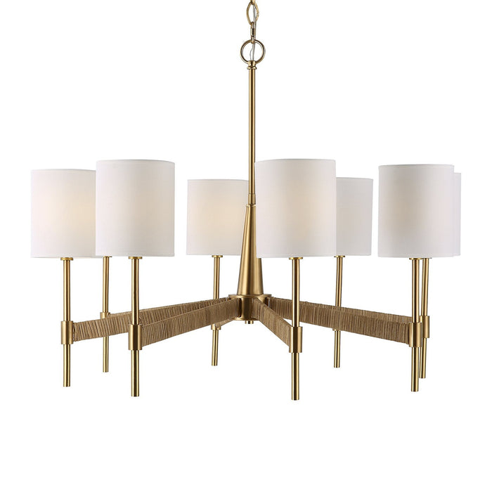 Uttermost Lautoka Rattan 8 Light Chandelier 21372