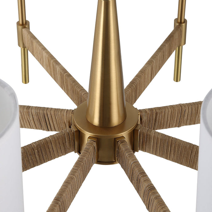 Uttermost Lautoka Rattan 8 Light Chandelier 21372