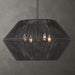 Uttermost Suva 4 Light Black Rope Pendant 21589