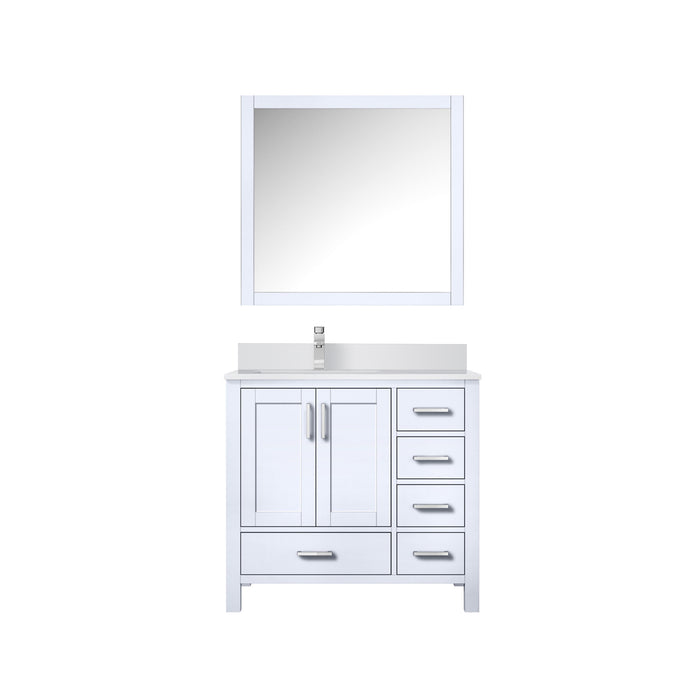 Lexora Home Jacques 36" Bath Vanity with White Quartz Countertop