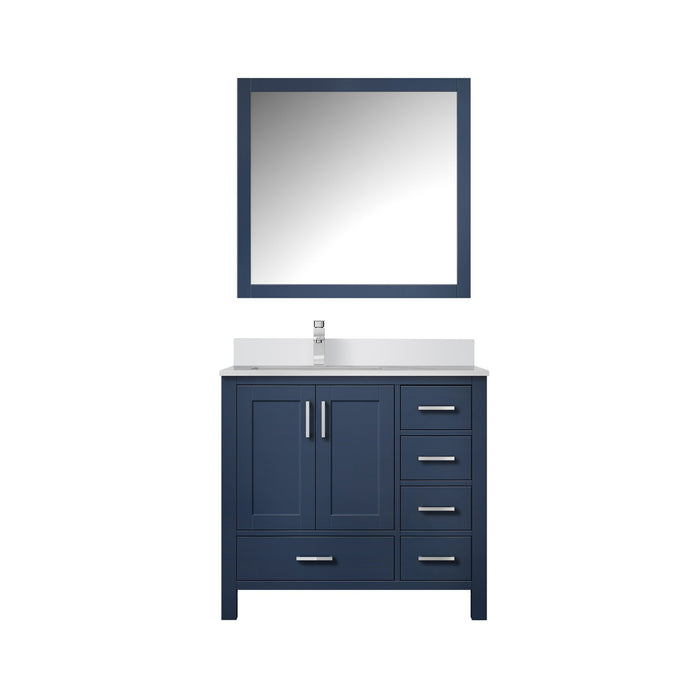 Lexora Home Jacques 36" Bath Vanity with White Quartz Countertop