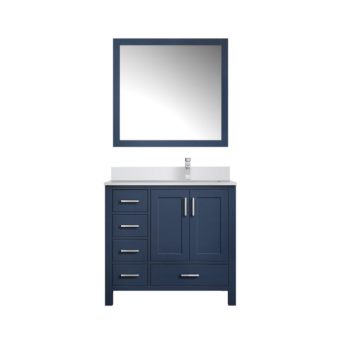 Lexora Home Jacques 36" Bath Vanity with White Quartz Countertop