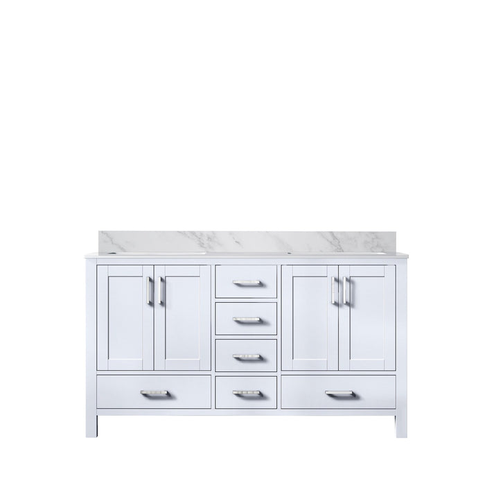 Lexora Home Jacques Bath Vanity with Carrara Marble Countertop