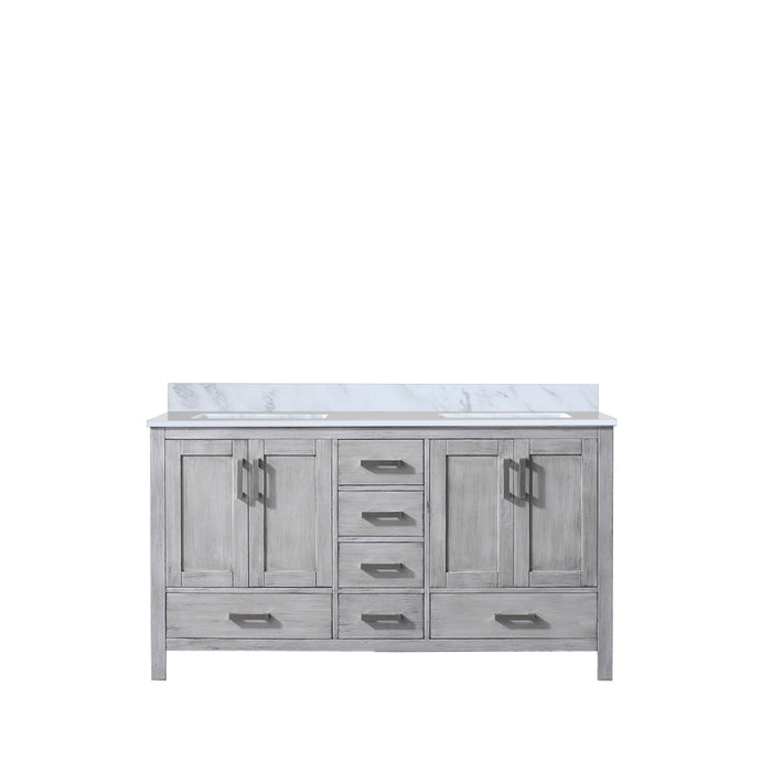 Lexora Home Jacques Bath Vanity with Carrara Marble Countertop