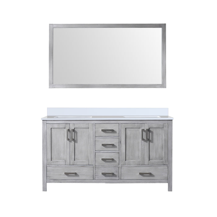 Lexora Home Jacques Bath Vanity with White Quartz Countertop