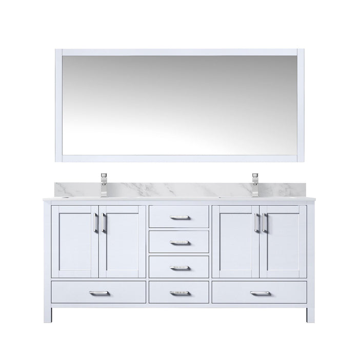 Lexora Home Jacques Bath Vanity with Carrara Marble Countertop