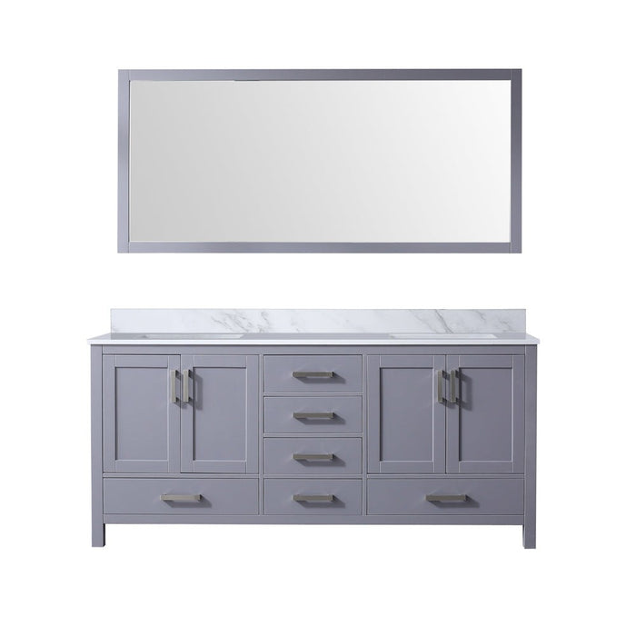 Lexora Home Jacques Bath Vanity with Carrara Marble Countertop