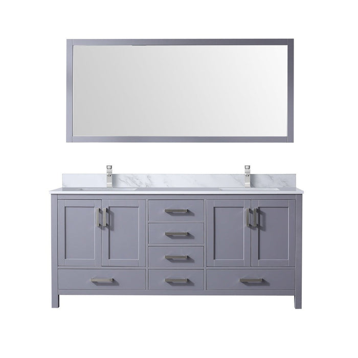 Lexora Home Jacques Bath Vanity with Carrara Marble Countertop