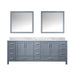 Lexora Home Jacques Bath Vanity with Carrara Marble Countertop