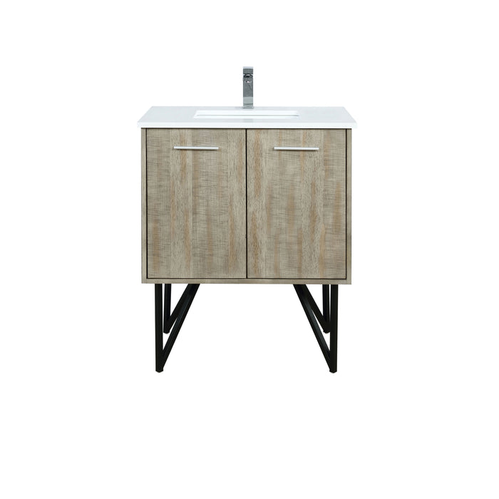 Lexora Home Lancy Bath Vanity with Cultured Marble Countertop