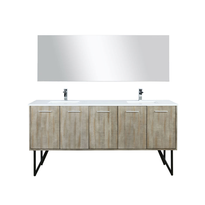 Lexora Home Lancy Bath Vanity with Cultured Marble Countertop