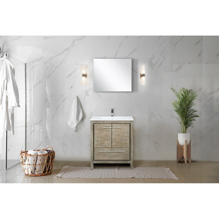 Lexora Home Lafarre Bath Vanity with Cultured Marble Countertop