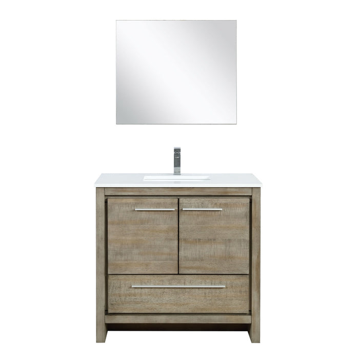 Lexora Home Lafarre Bath Vanity with White Quartz Countertop