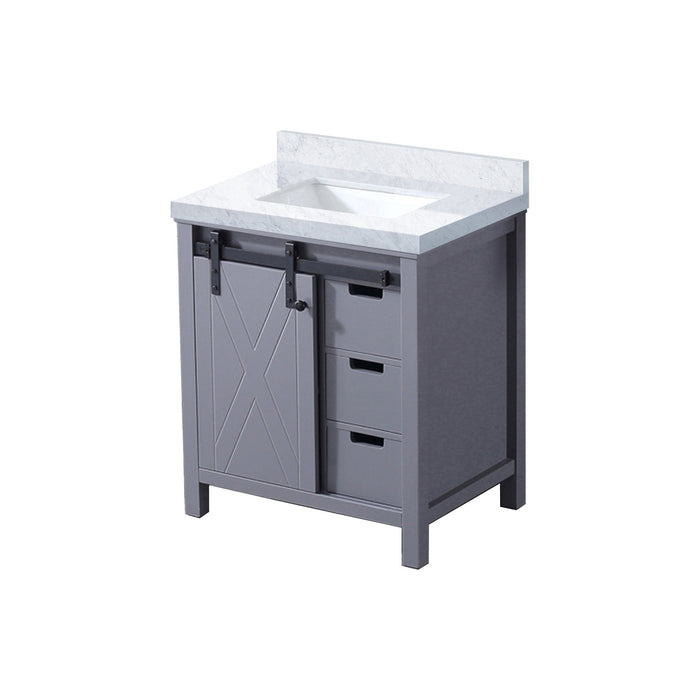 Lexora Home Marsyas Bath Vanity with Carrara Marble Countertop