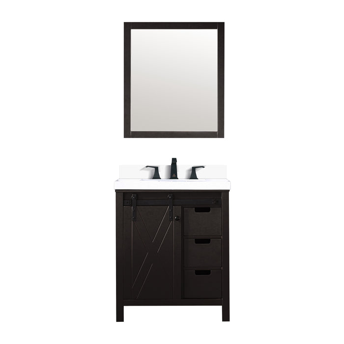 Lexora Home Marsyas Bath Vanity with Cultured Marble Countertop