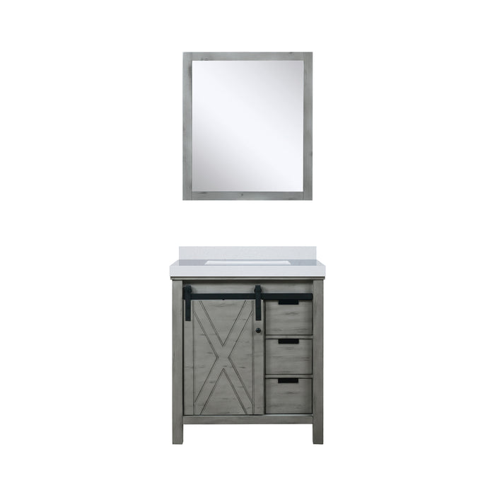 Lexora Home Marsyas Bath Vanity with Cultured Marble Countertop