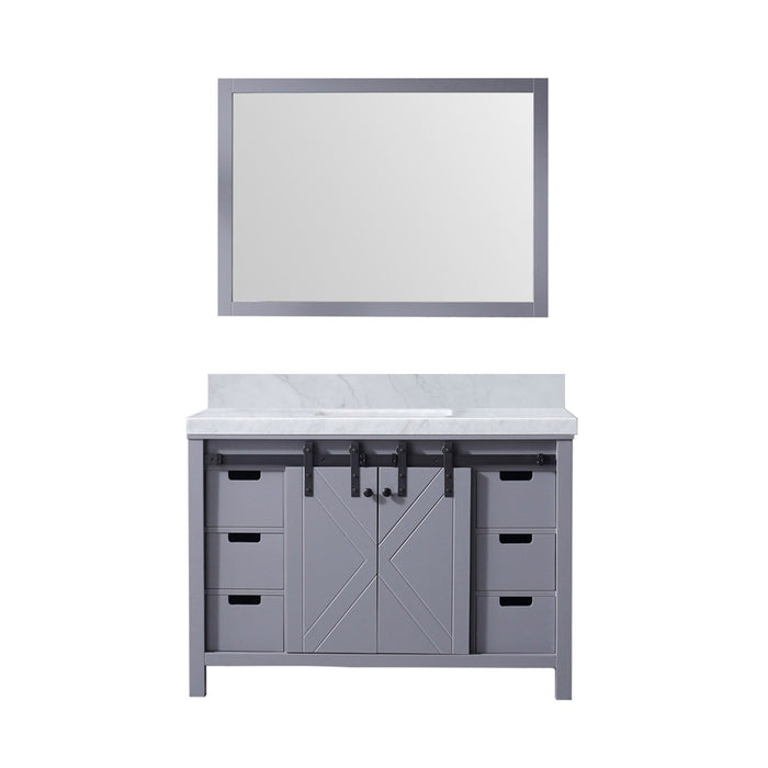 Lexora Home Marsyas Bath Vanity with Carrara Marble Countertop