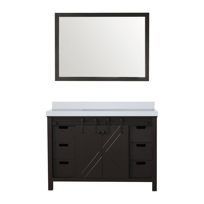 Lexora Home Marsyas Bath Vanity with Cultured Marble Countertop