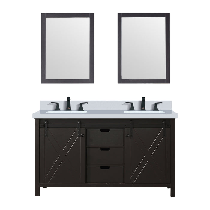 Lexora Home Marsyas Bath Vanity with Cultured Marble Countertop