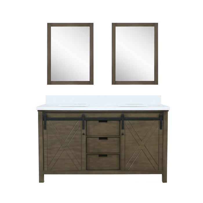 Lexora Home Marsyas Bath Vanity with White Quartz Countertop