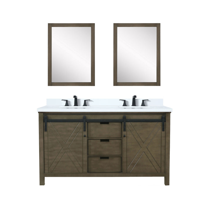 Lexora Home Marsyas Bath Vanity with Cultured Marble Countertop