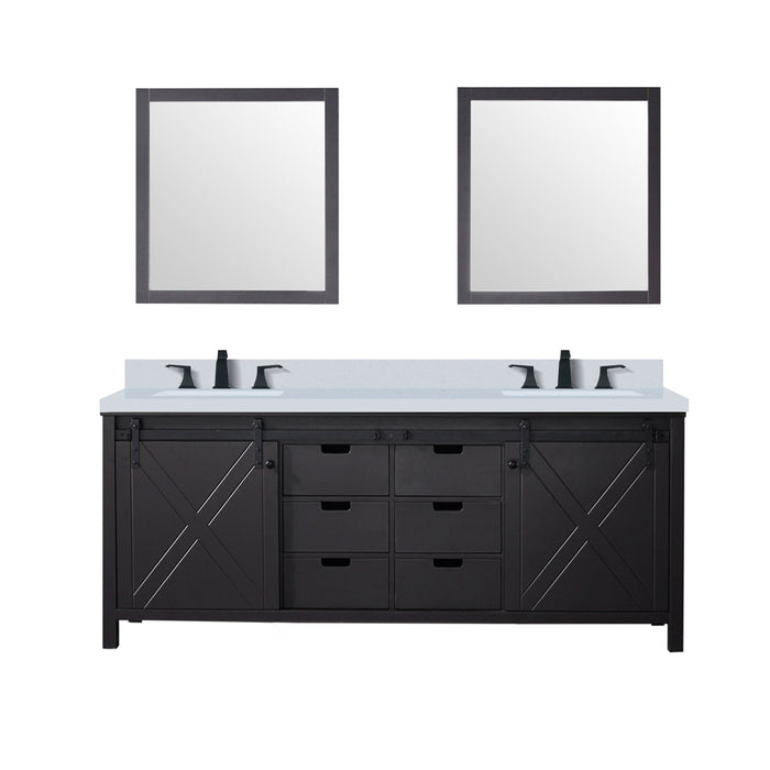 Lexora Home Marsyas Bath Vanity with White Quartz Countertop