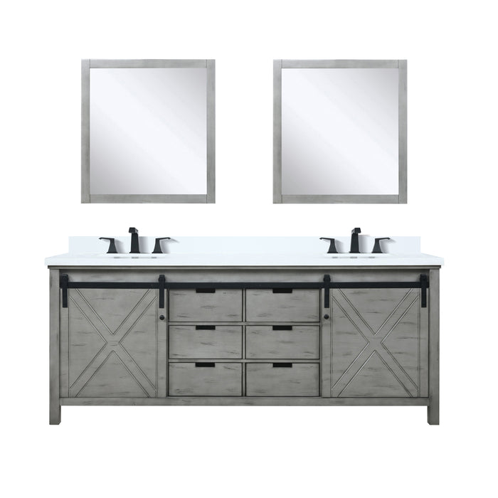 Lexora Home Marsyas Bath Vanity with Cultured Marble Countertop