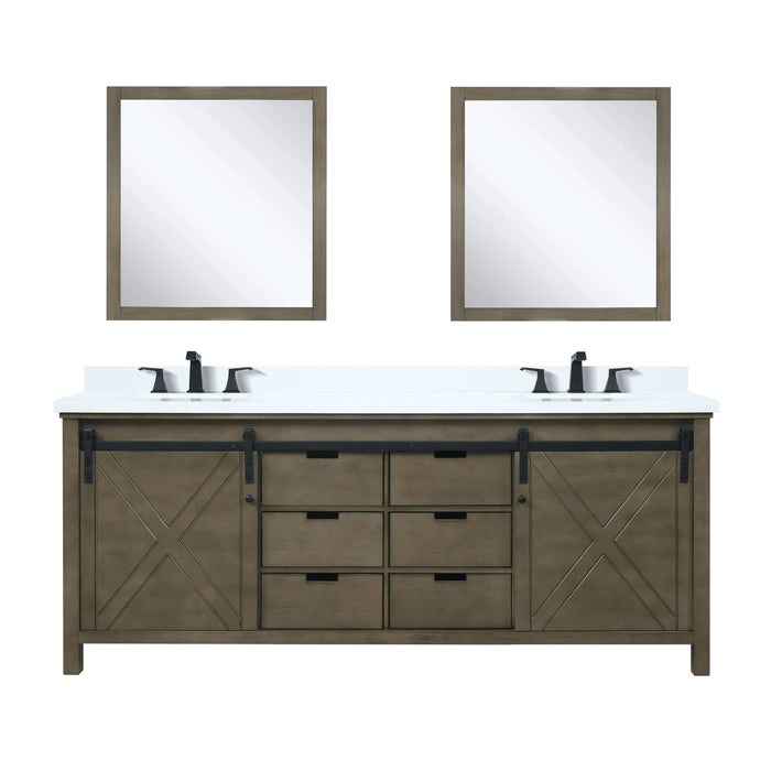 Lexora Home Marsyas Bath Vanity with Cultured Marble Countertop