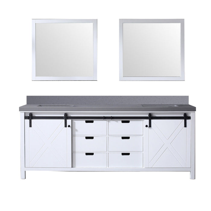 Lexora Home Marsyas Bath Vanity with Grey Quartz Countertop