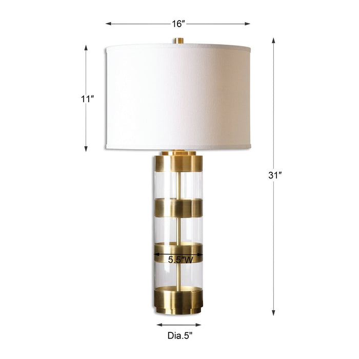 Uttermost Angora Brushed Brass Table Lamp 26669-1
