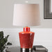 Uttermost Cornell Brick Red Table Lamp 26903