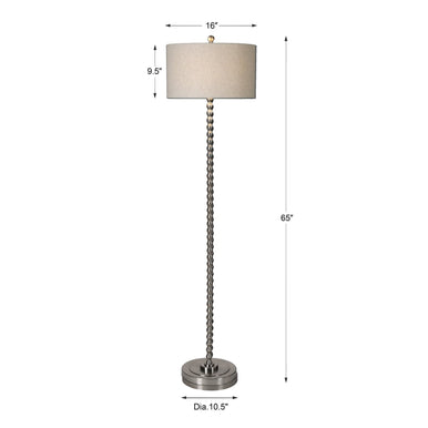 Uttermost Sherise Beaded Nickel Floor Lamp 28640-1