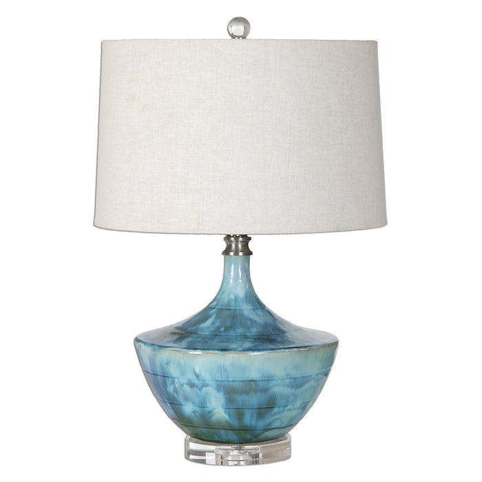 Uttermost Chasida Blue Ceramic Lamp 27059-1