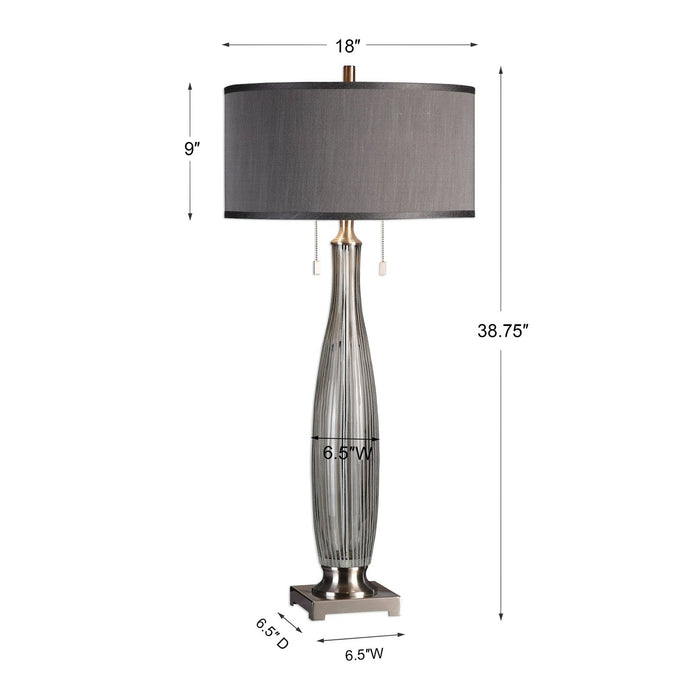Uttermost Coloma Gray Glass Table Lamp 27199