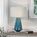 Uttermost Pescara Teal-Gray Glass Lamp 27225-1