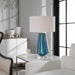 Uttermost Pescara Teal-Gray Glass Lamp 27225-1