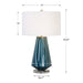 Uttermost Pescara Teal-Gray Glass Lamp 27225-1